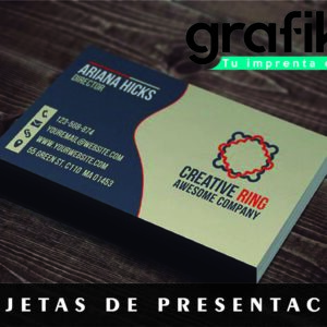 Tarjetas de presentación solo frente