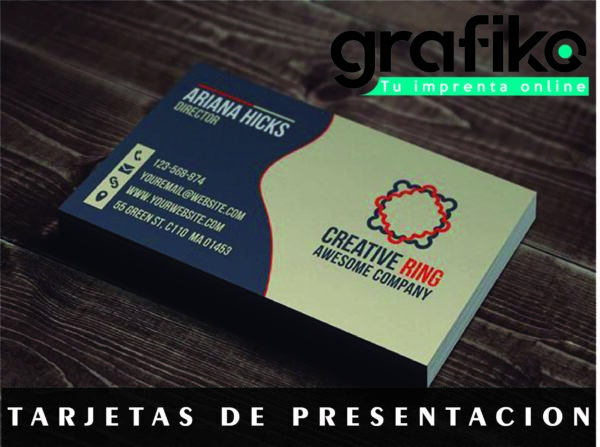 Tarjetas de presentación solo frente